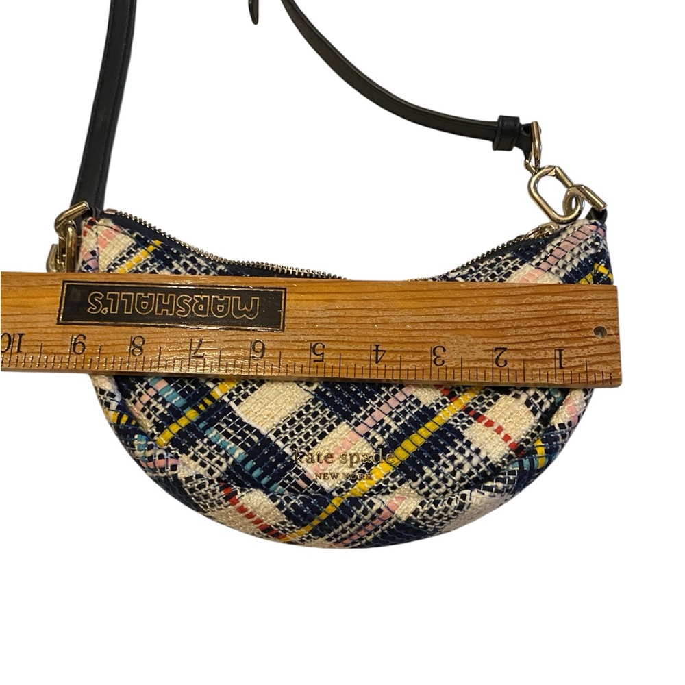 Sold!!!!Kate Spade Smile Plaid Tweed Small Crossbody - Picture 13 of 15